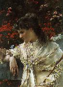 Alfred Stevens Reverie oil painting on canvas